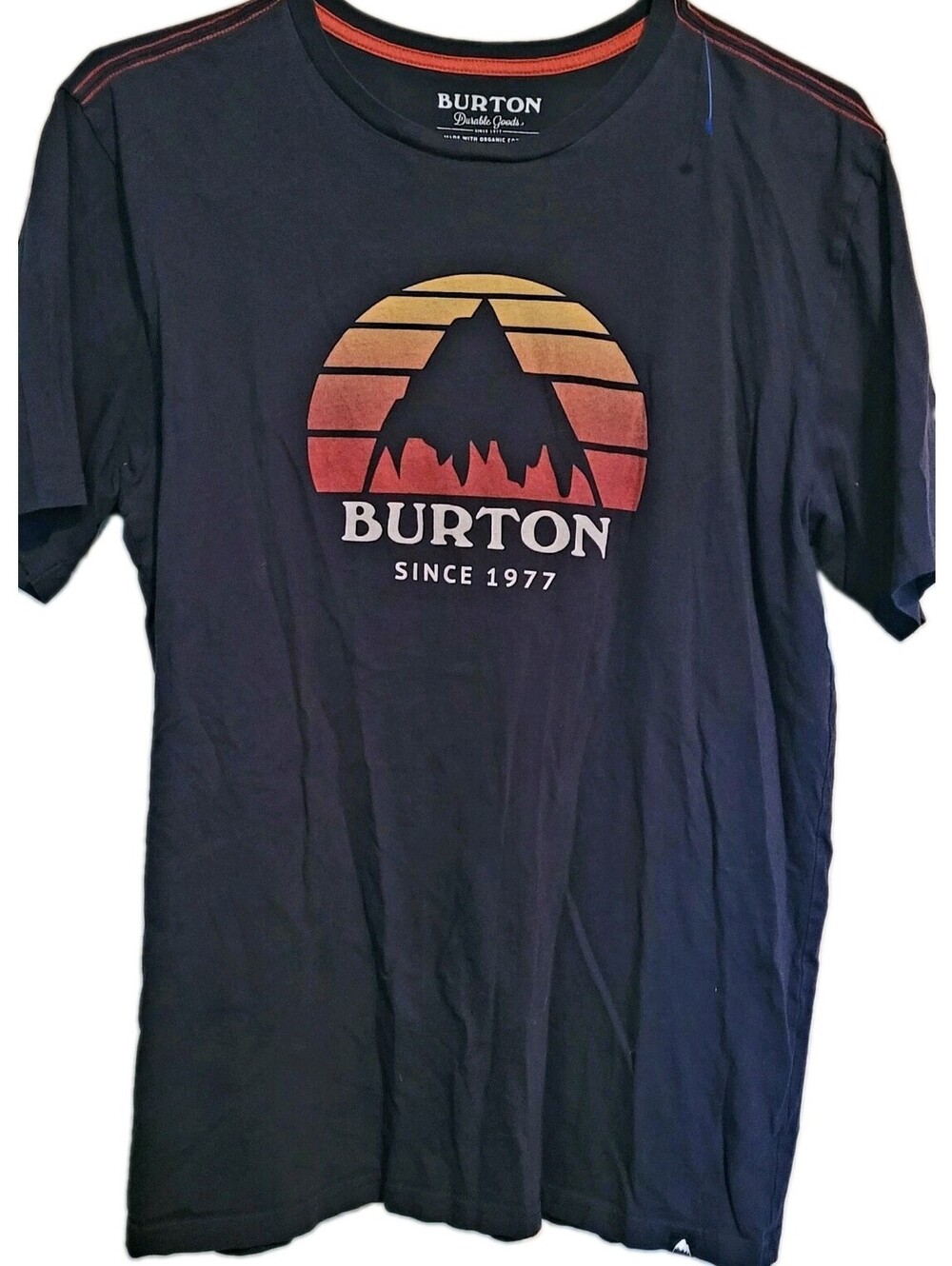 Burton Black Graphic Print Short Sleeve Crew Neck Casual T-shirt Size Large